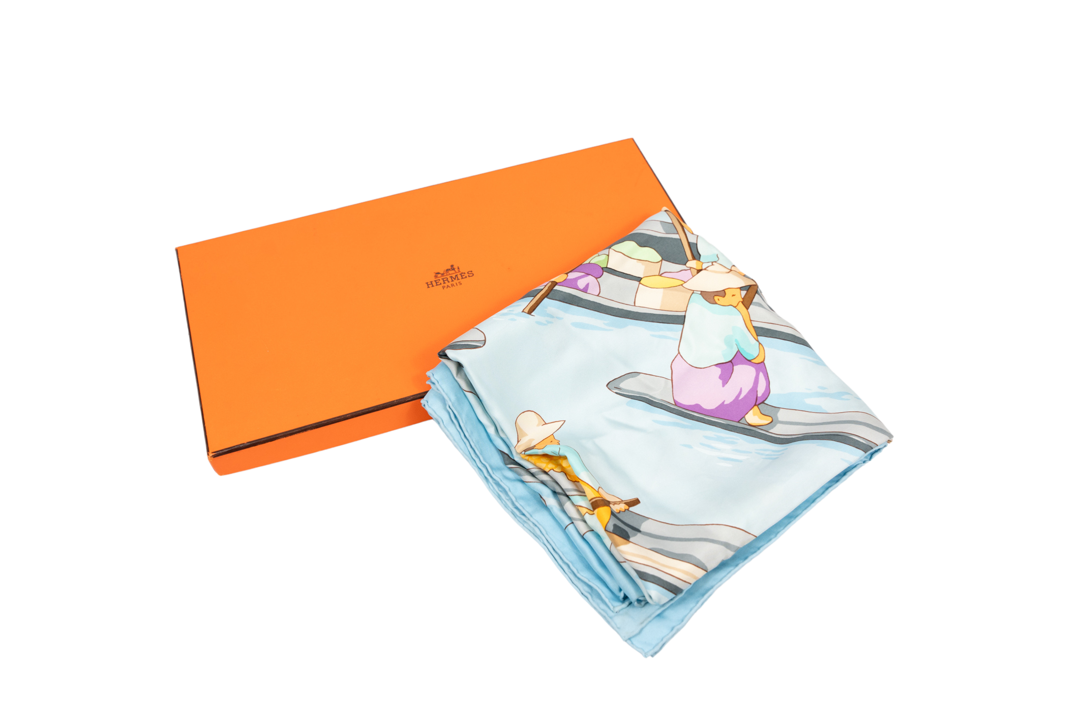Hermès Inle Lake Floating Market Scarf II