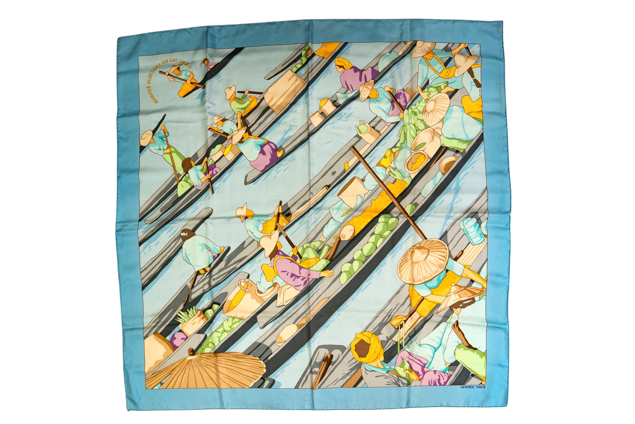 Hermès Inle Lake Floating Market Scarf II