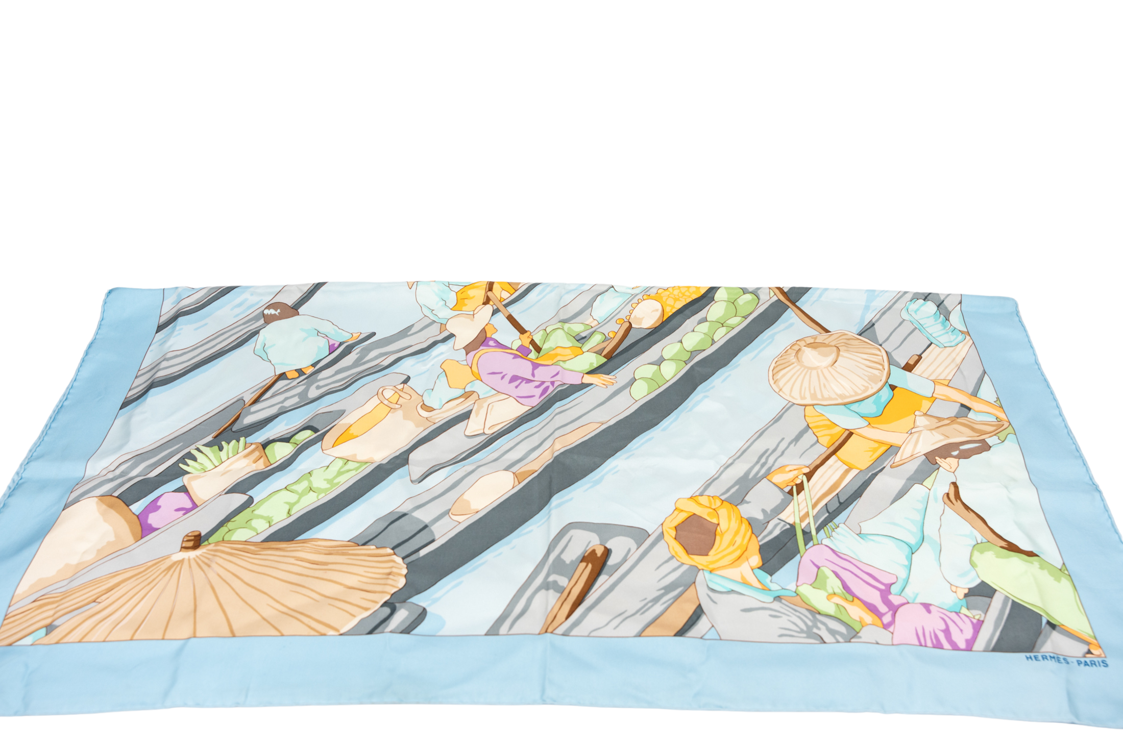 Hermès Inle Lake Floating Market Scarf II